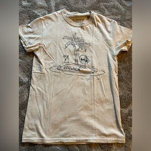 Beige Graphic Tee - Short Sleeve